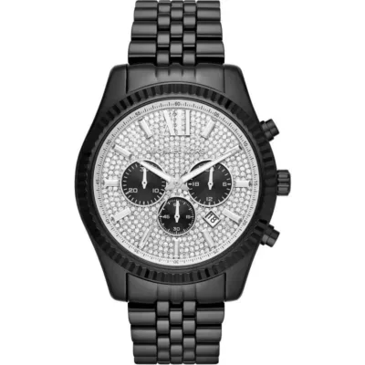 Michael Kors Watch Lexington Chronograph 45mm Black Crystals - MK8605
